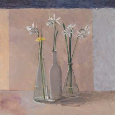 White Daffs & Dandelion by William Packer